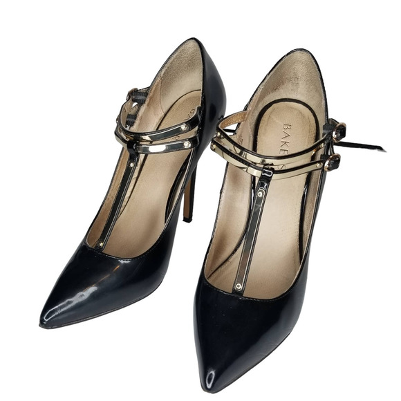 Bakers Shoes - Bakers Awaken Black Pointed Toe Mary Jane Stiletto Pumps